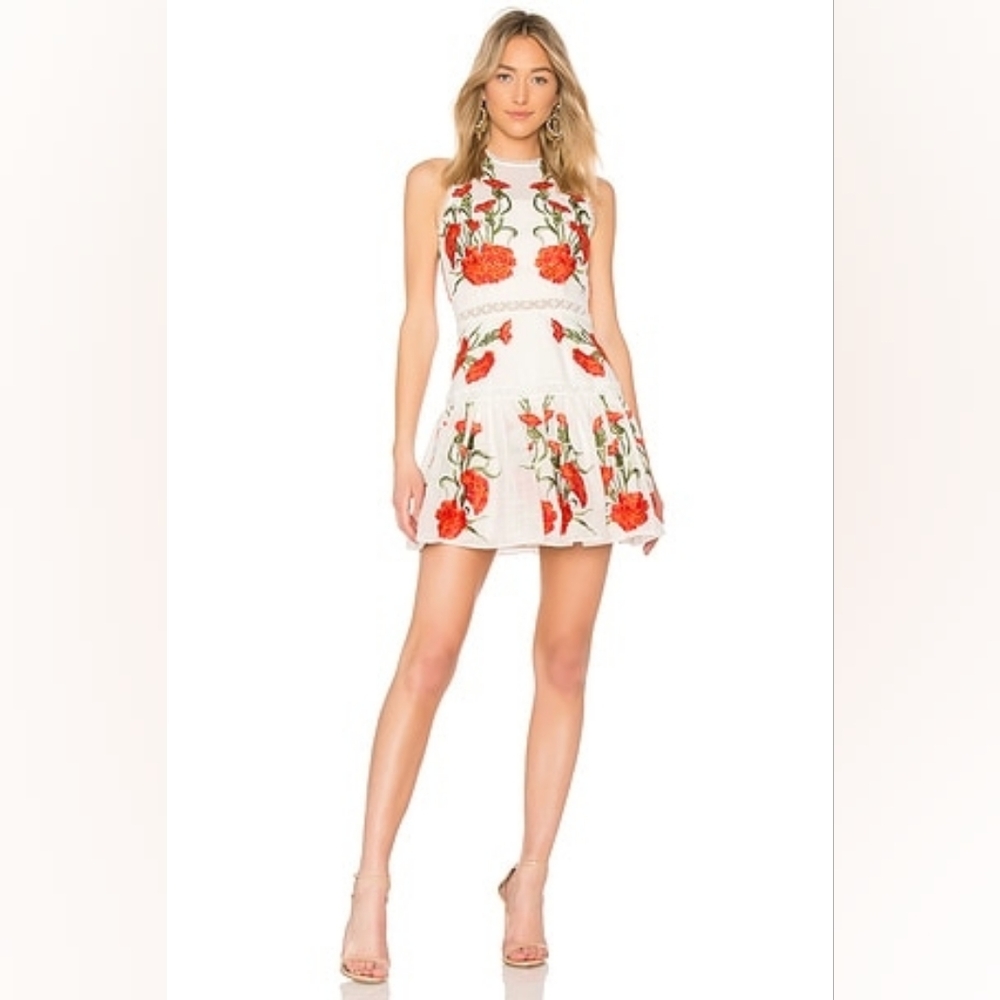 Alexis Sabella Dress In Blossom Embroidery Size M